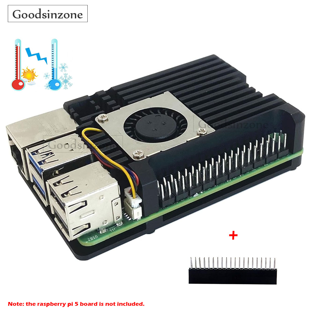 Raspberry Pi 5 8Gb Kit - Caja de armadura de aleación de