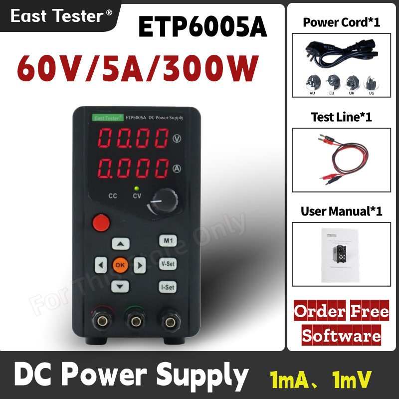 Programmable Dc Power Supply 60V 5A - Fuente de alimentación regulada CC programable,