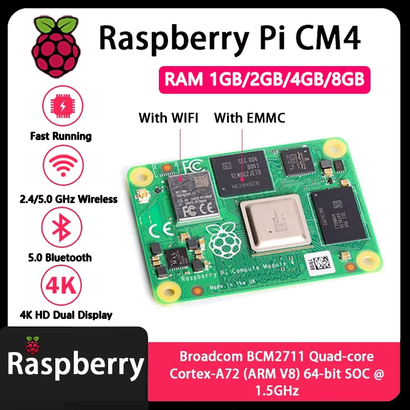 Raspberry Pi CM4 1GB/2GB/4GB/8 - Raspberry Pi Compute Module 4 8Gb 32Gb reseña y precio