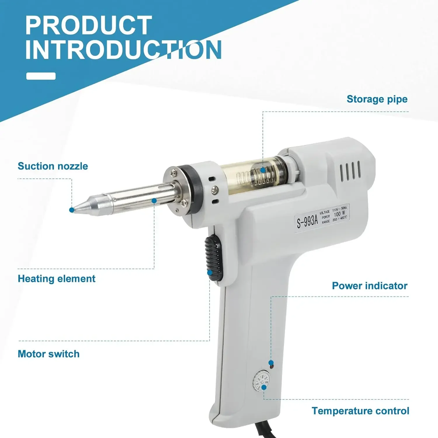 Pistola desoldadora eléctrica  - Desoldering Gun Vacuum Electric reseña y precio