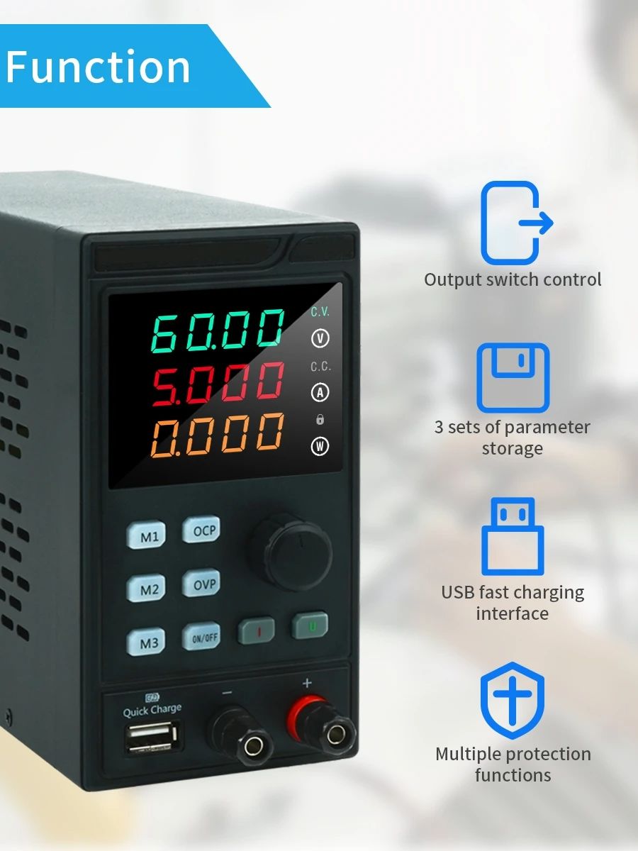 MYAMI-fuente de alimentación C - Programmable Dc Power Supply 60V 5A reseña y precio