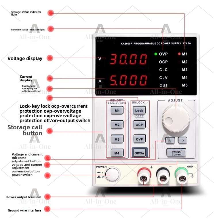 Fuente de Alimentación Digital - Programmable Dc Power Supply 60V 5A reseña y precio